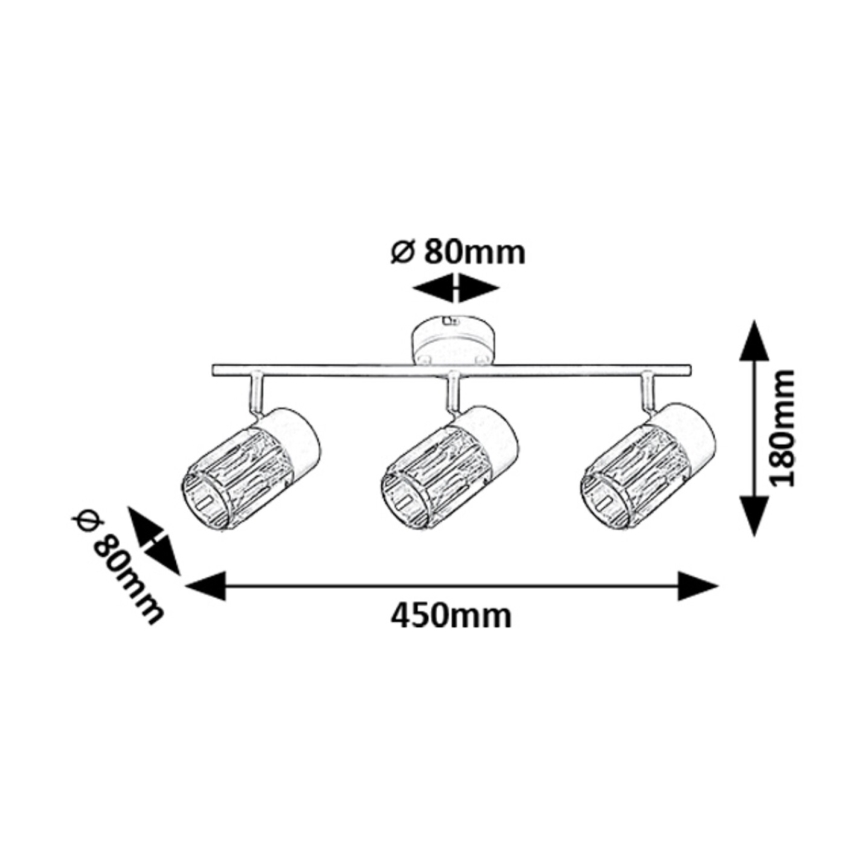 Rabalux - Spotlámpa 3xE14/15W/230V