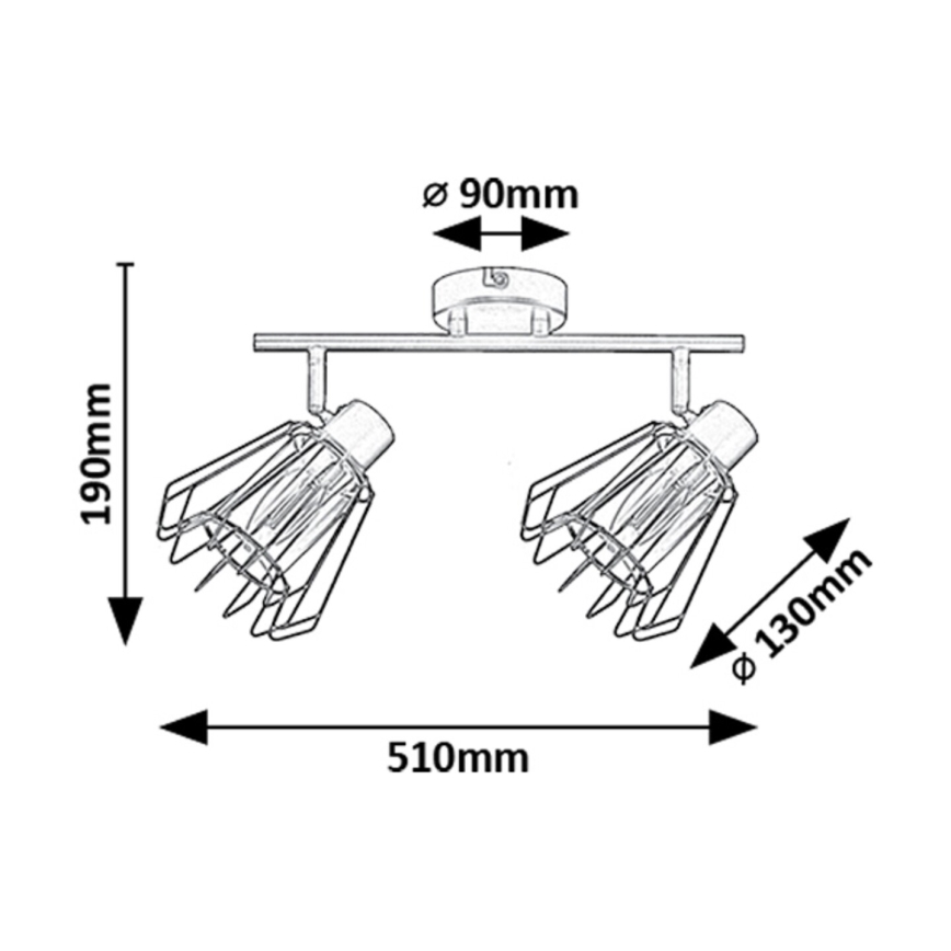 Rabalux - Spotlámpa 2xE14/40W/230V