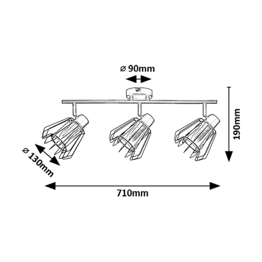 Rabalux - Spotlámpa 3xE14/40W/230V