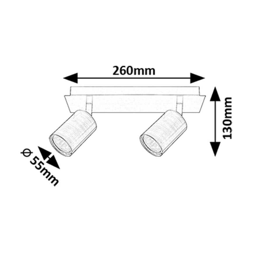 Rabalux - Spotlámpa 2xGU10/15W/230V