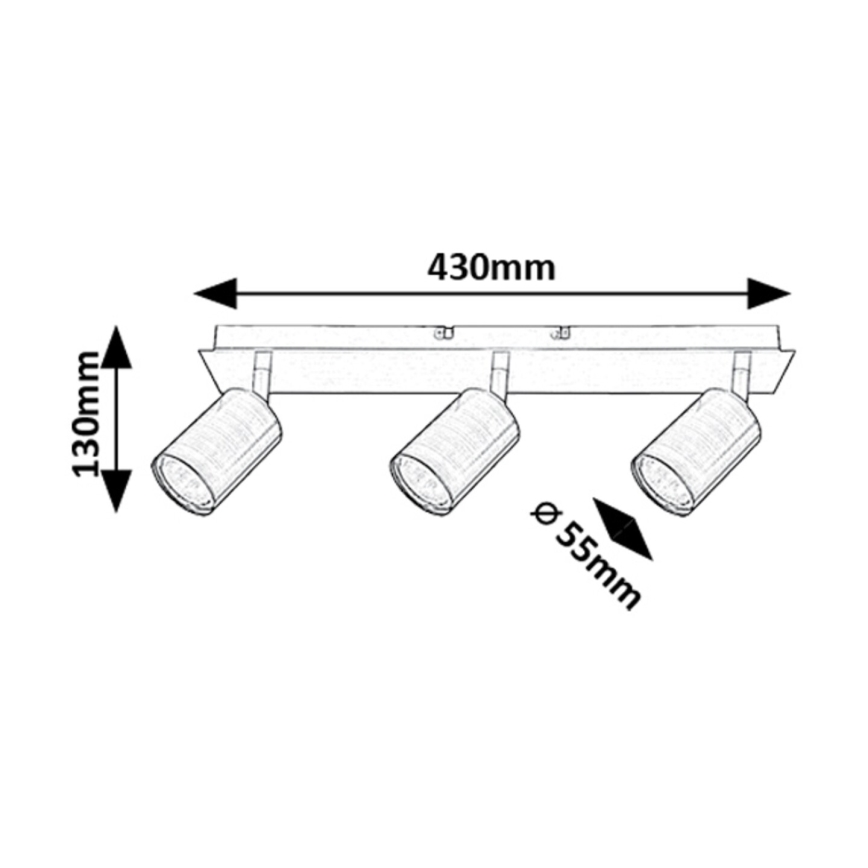 Rabalux - Spotlámpa 3xGU10/15W/230V