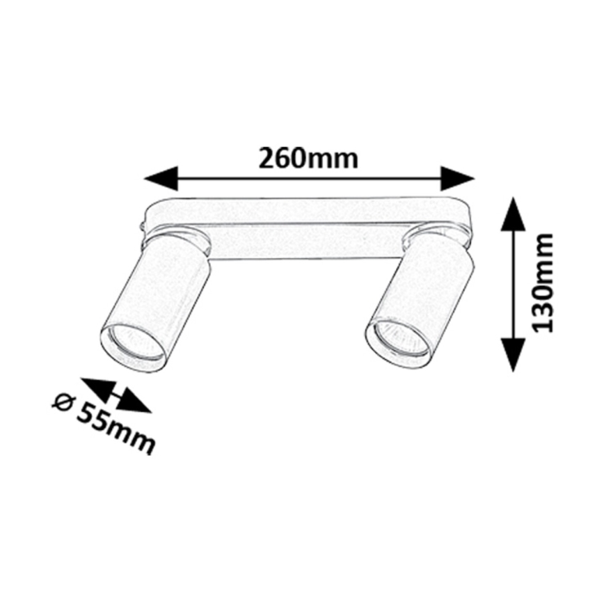 Rabalux - Spotlámpa 2xGU10/5W/230V arany