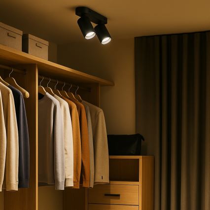 Rabalux - 2xGU10/7W/230V fekete spotlámpa