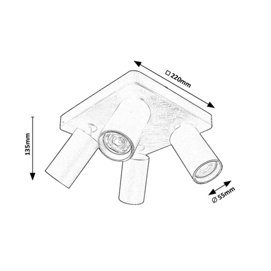 Rabalux - 4xGU10/7W/230V fehér spotlámpa