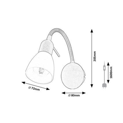 Rabalux - Fali lámpa 1xE14/40W/230V