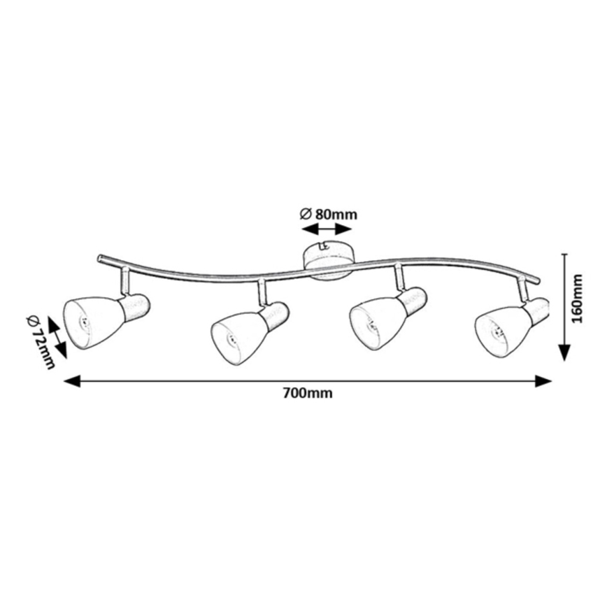 Rabalux - Spotlámpa 4xE14/40W/230V