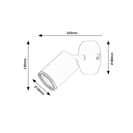 Rabalux - fali spotlámpa 1xGU10/15W/230V fekete