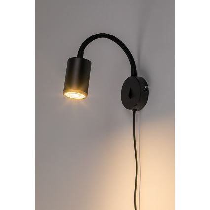 Rabalux - Fali spotlámpa 1xGU10/15W/230V, fekete
