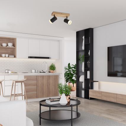 Rabalux - Mennyezeti spotlámpa 2xGU10/5W/230V tölgy