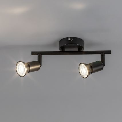 Rabalux - Spotlámpa 2xGU10/25W/230V fekete