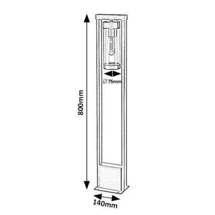 Rabalux - Kültéri lámpa 1xE27/12W/230V IP44