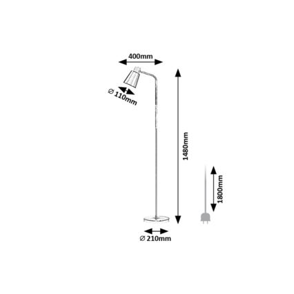 Rabalux - Állólámpa 1xE27/40W/230V