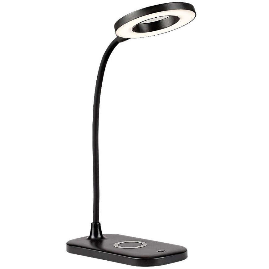 Rabalux - LED érintőkapcsolós asztali lámpa állítható fényerővel, vezeték nélküli töltéssel LED/5W/5V 2700-6000K fekete