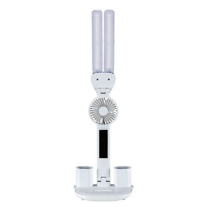 Rabalux - Fényerőszabályozható LED asztali lámpa ventilátorral és kijelzővel LED/7W/5V 3000/4000/6500K