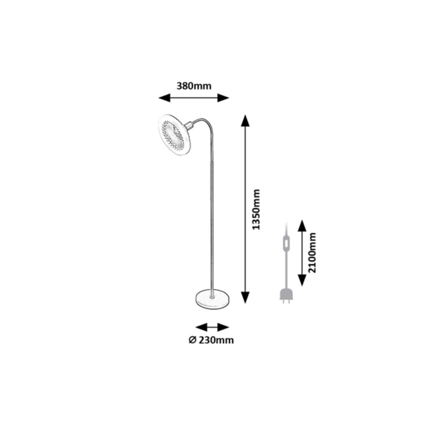 Rabalux - LED Fényerőszabályozható állólámpa ventilátorral 1xE27/16W/230V 3000-6500K + távirányító
