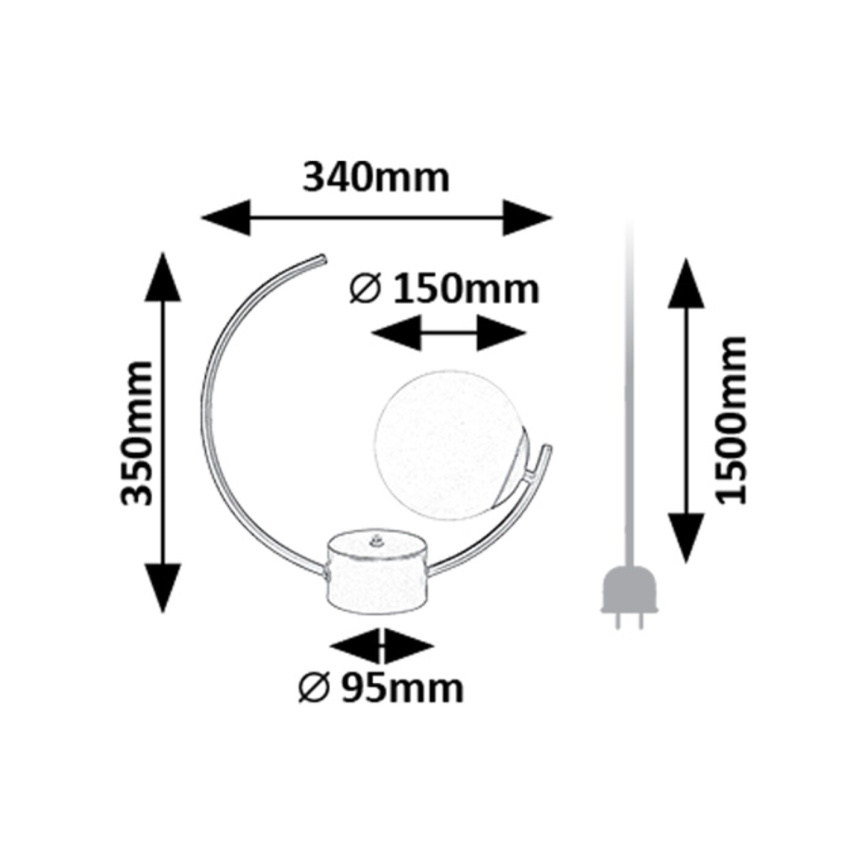 Rabalux - Asztali lámpa 1xE14/25W/230V
