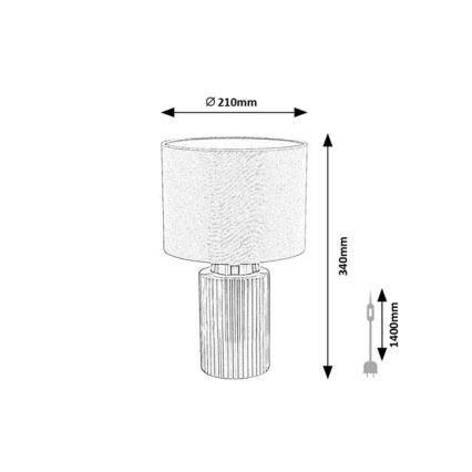 Rabalux - Asztali lámpa 1xE14/40W/230V szürke