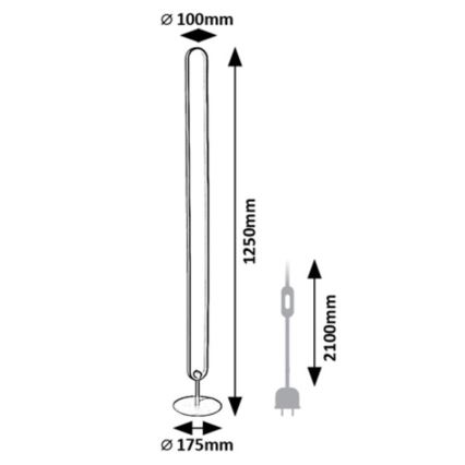 Rabalux - LED RGB Dimmelhető állólámpa LED/19W/230V + távirányítás