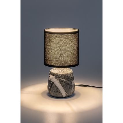 Rabalux - Asztali lámpa 1xE14/40W/230V fekete/márvány dekor