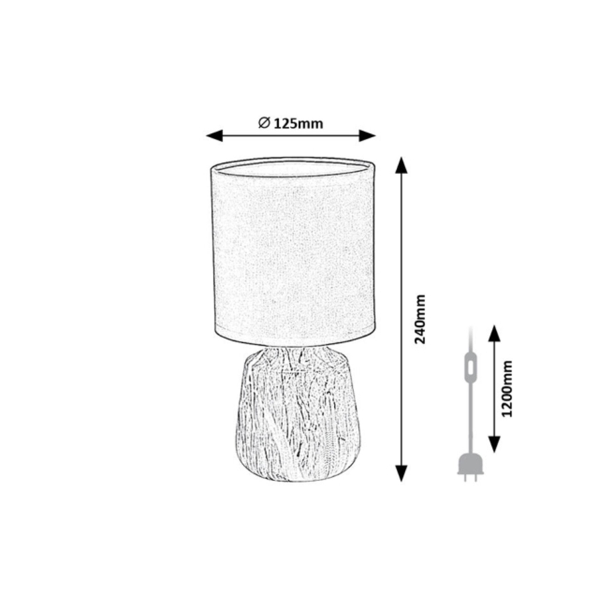 Rabalux - Asztali lámpa 1xE14/40W/230V fekete/márvány dekor