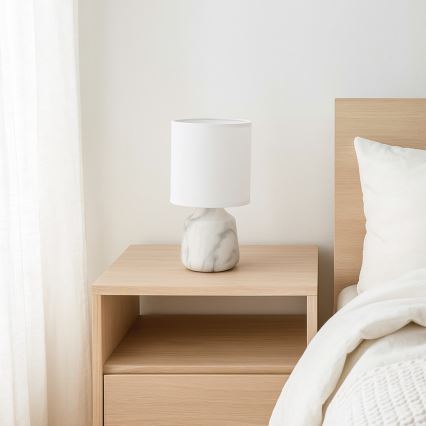 Rabalux - Asztali lámpa 1xE14/40W/230V fehér/márvány dekor