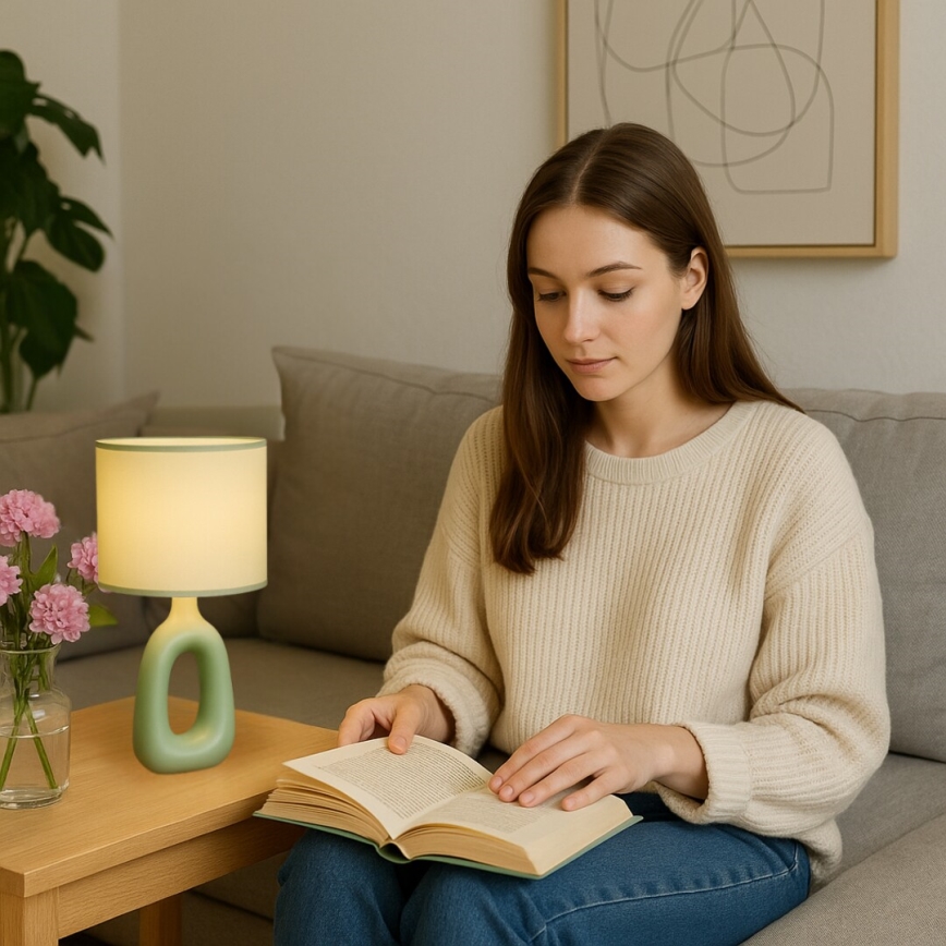 Rabalux - Zöld asztali lámpa 1xE14/40W/230V