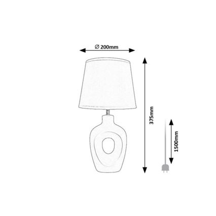 Rabalux - Asztali lámpa 1xE14/25W/230V barna/krémszínű
