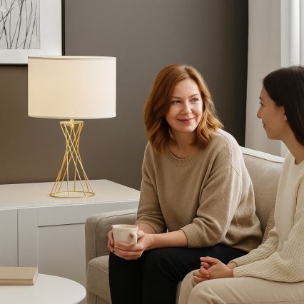 Rabalux - Asztali lámpa 1xE27/40W/230V arany/fehér