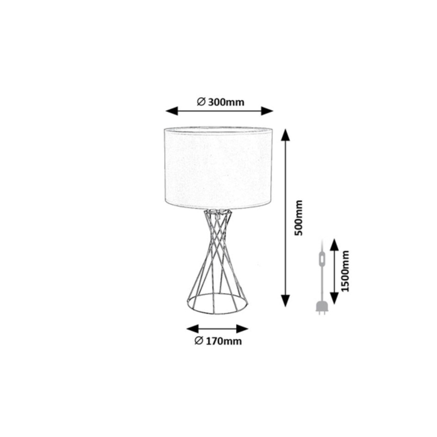 Rabalux - Asztali lámpa 1xE27/40W/230V arany/fehér