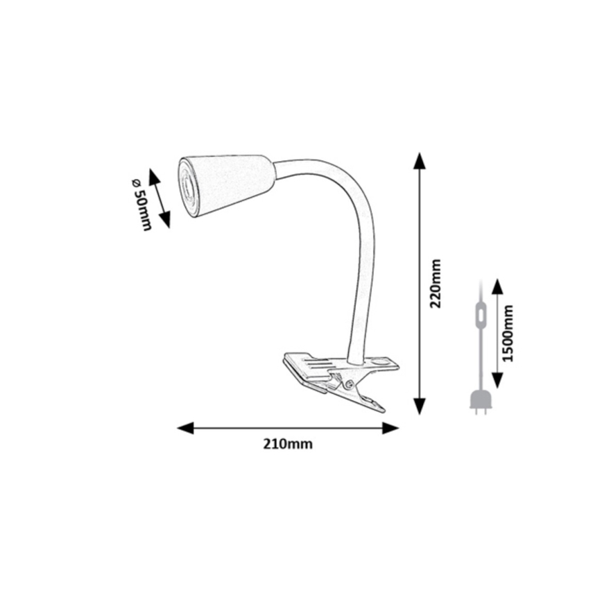 Rabalux - Csíptetős asztali lámpa 1xGU10/7W/230V krémszínű