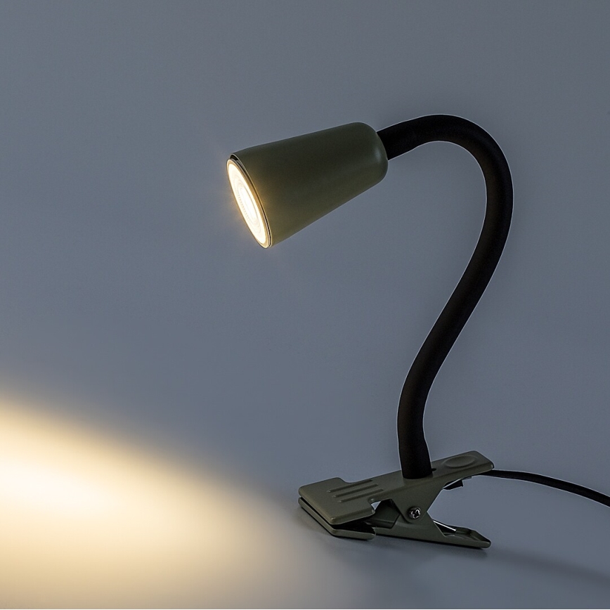 Rabalux - Csíptethető asztali lámpa 1xGU10/7W/230V khaki