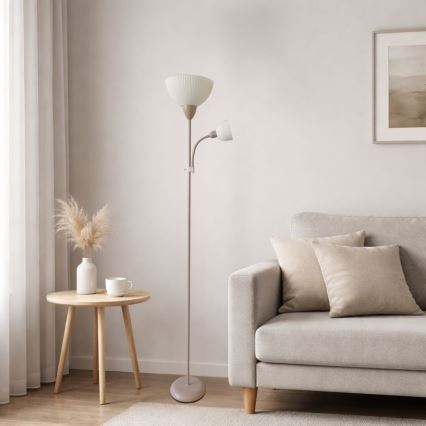 Rabalux - Állólámpa 1xE27/60W/230V + 1xE14/25W bézs