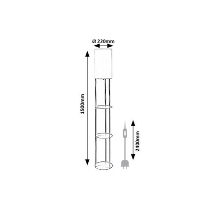 Rabalux - Állólámpa polcokkal 1xE27/40W/230V bézs
