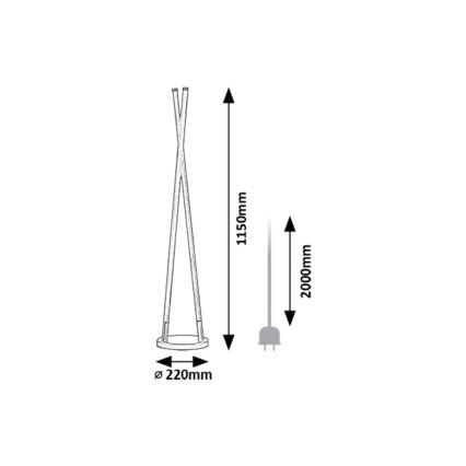 Rabalux - LED Állólámpa LED/28W/230V 3000K