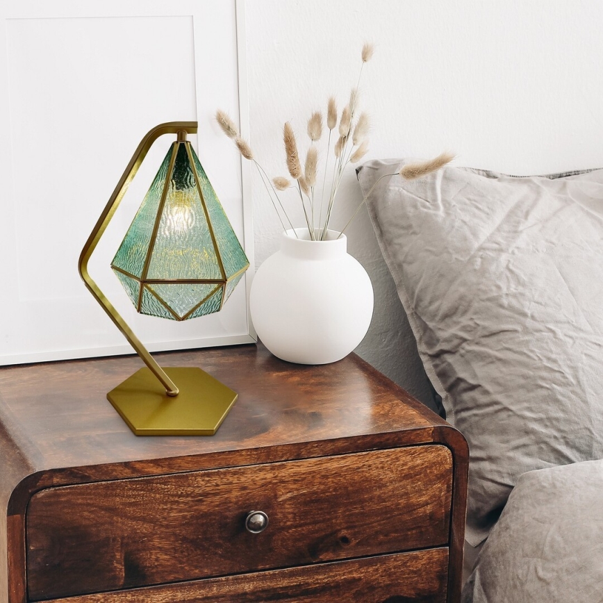 Rabalux - Tiffany Tiffany asztali lámpa 1xE14/40W/230V arany/kék