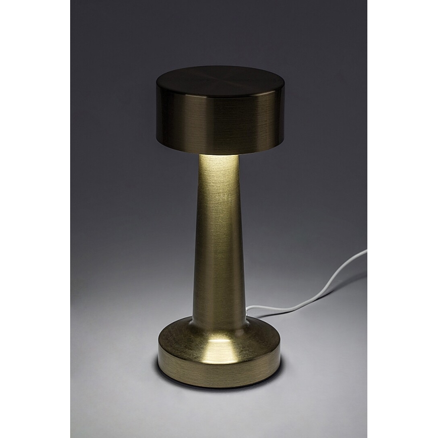 Rabalux - LED újratölthető érintős asztali lámpa LED/2,7W/5V 1200mAh 3000/4000/6000K arany