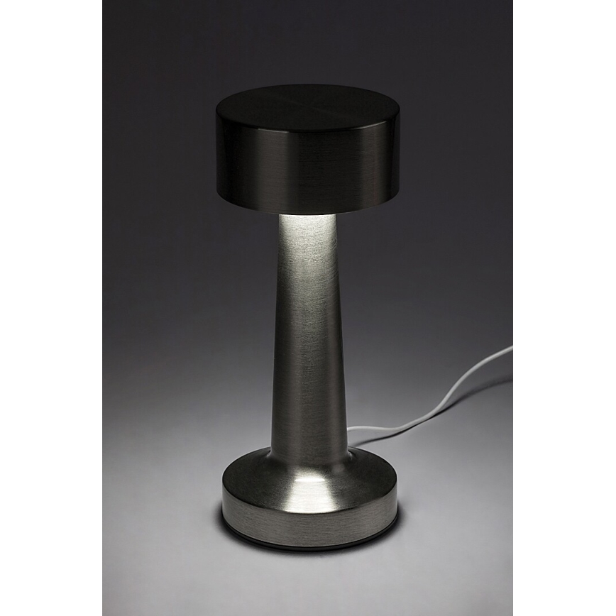 Rabalux - LED Újratölthető érintős asztali lámpa LED/2,7W/5V 1200mAh 3000/4000/6000K matt króm