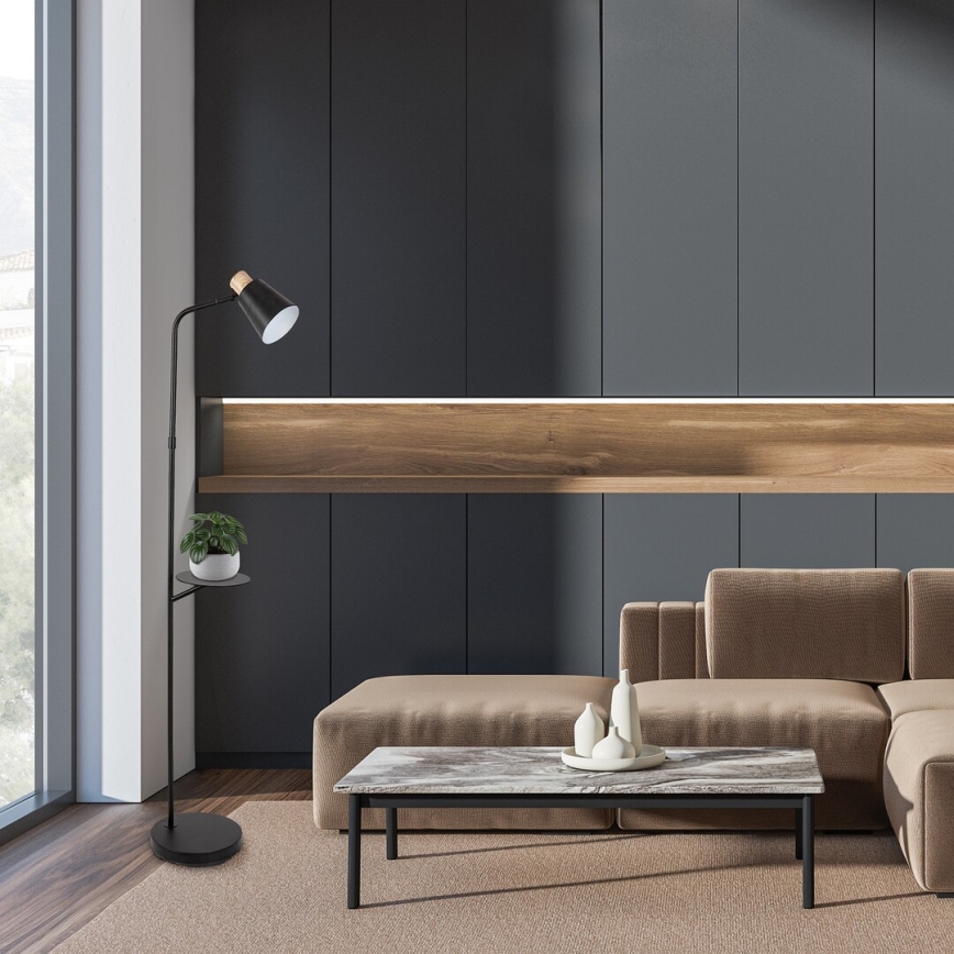 Rabalux - Állólámpa polccal 1xE27/40W/230V fekete