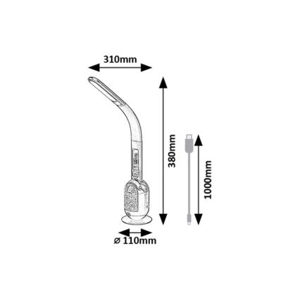 Rabalux - LED RGB Dimmelhető asztali lámpa LED/5W/230V fehér