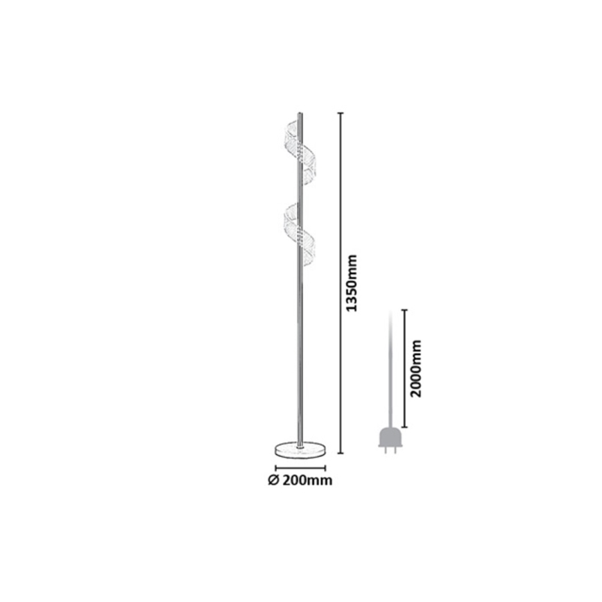 Rabalux - Dimmelhető érintésvezérelt LED állólámpa LED/12W/230V 3000K