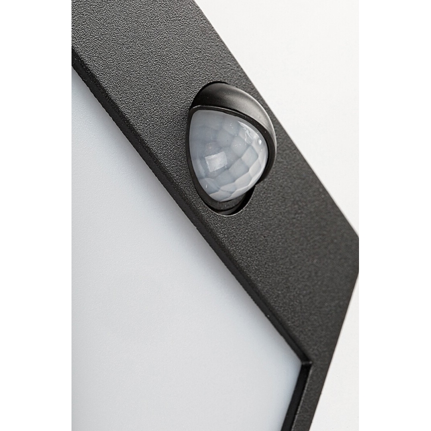 Rabalux - LED Kültéri fali lámpa érzékelővel LED/12W/230V fekete IP44
