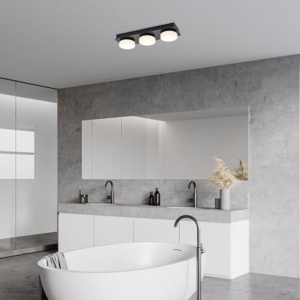 Rabalux - LED mennyezeti fürdőszobai lámpa 3xLED/6W/230V IP44 fekete