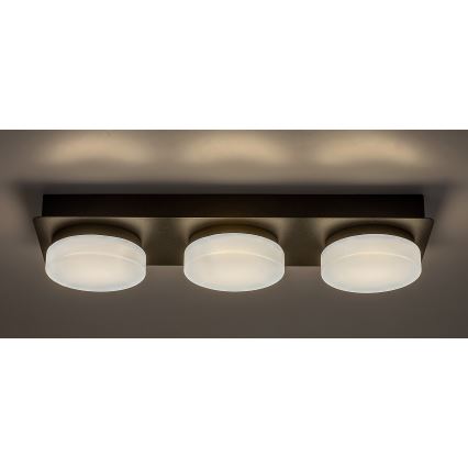 Rabalux - LED mennyezeti fürdőszobai lámpa 3xLED/6W/230V IP44 fekete