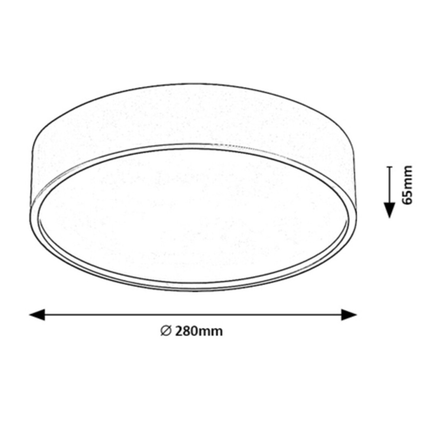 Rabalux - LED mennyezeti lámpa LED/18W/230V IP44 4000K ezüst, átmérő 28 cm