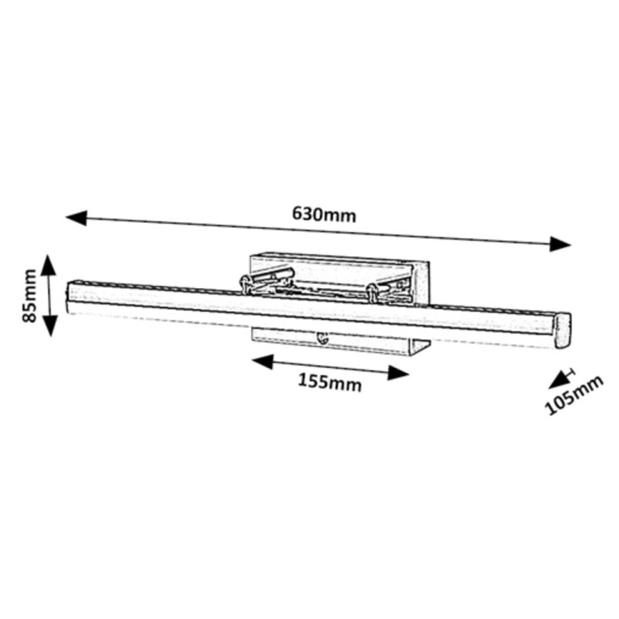 Rabalux - LED érintésvezérelt tükrös világítás, fényerőszabályzóval LED/20W/230V IP44 3000/4000/6000K 63 cm