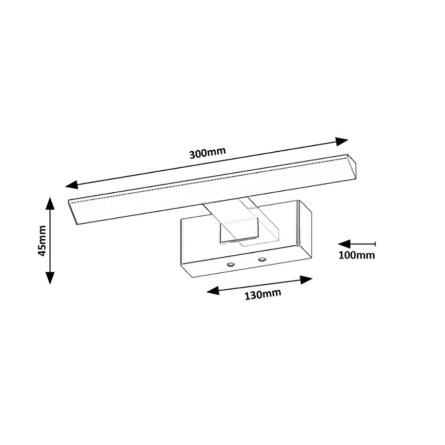Rabalux - fürdőszobai LED tükörlámpa 6W/230V IP44 30 cm fényes króm