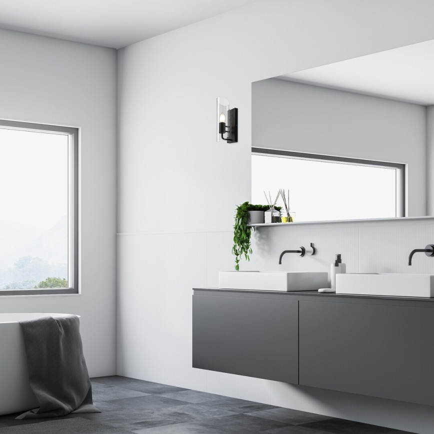 Rabalux - Fürdőszobai fali lámpa 1xE14/12W/230V IP44 fekete