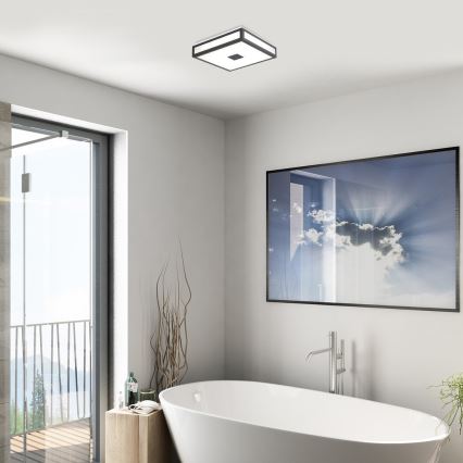 Rabalux - LED fürdőszobai mennyezeti lámpatest LED/18W/230V IP44 fekete 30x30 cm