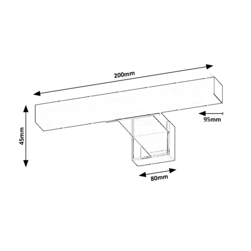 Rabalux - LED fürdőszobai tükörvilágítás LED/4W/230V IP44 20 cm fényes króm