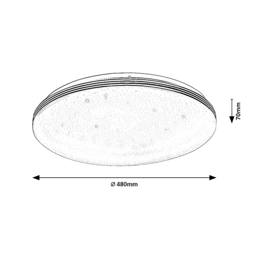 Rabalux - LED fürdőszobai mennyezeti lámpa LED/40W/230V IP44 4000K átm. 48 cm